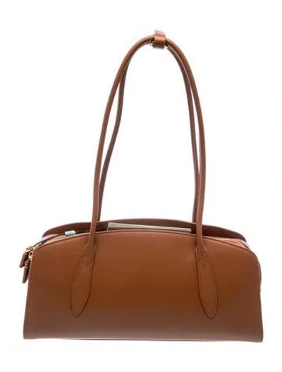 Pre-owned Parisa Wang Patent Leather Shoulder Bag W/ Tags In Brown