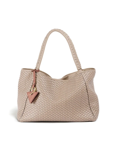 Parise Designer Handbags P-09-m - Woven Leather Large Tote Bag