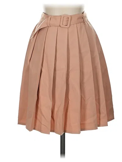 Pre-owned Parisian Formal Skirt In Tan