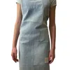 Park + Coop Blue Upcycled Denim Adult Apron In Blue