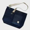 Park + Coop Women's Blue Upcycled Denim Market Bag