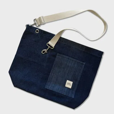 Park + Coop Women's Blue Upcycled Denim Market Bag