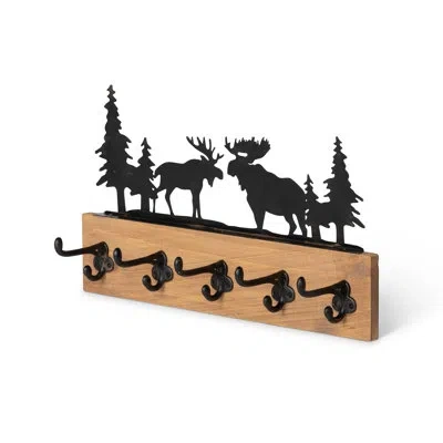 Park Hill Collection 5 - Hook Wall Mounted Coat Rack In Natural