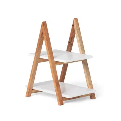 Park Hill Collection A-frame Marble Cheese Server In White