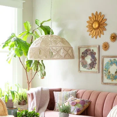 Park Hill Collection Aria Macrame Dome Pendant