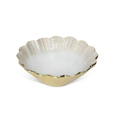 Park Hill Collection Bloomsmith Bowl, Small, White In Brown