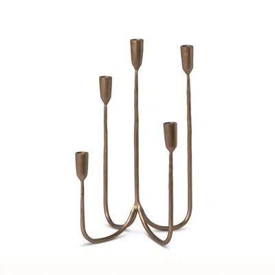 Park Hill Collection Brass Tabletop Candelabra In Forged Brass