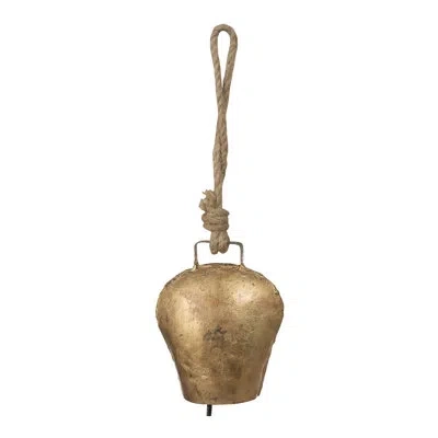 Park Hill Collection Cabin Cozy  Solid Color Hanging Figurine Ornament In Antique Gold