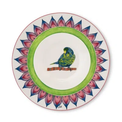 Park Hill Collection Calypso Salad Plate In Green,white