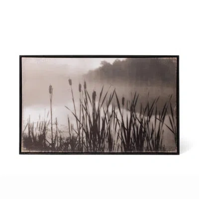 Park Hill Collection Cattail - Single Picture Frame Print In Dark Gray,beige