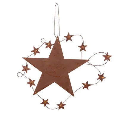 Park Hill Collection Cozy Astrology & Stars Hanging Figurine Ornament In Red
