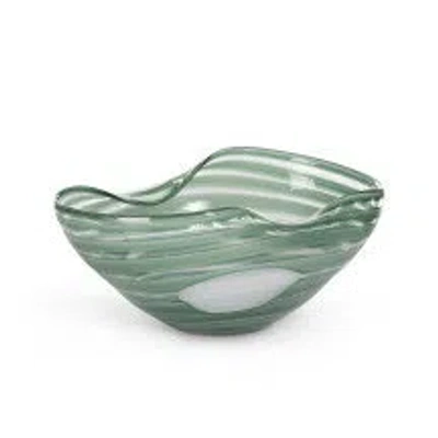 Park Hill Collection Everly Glass Bowl, Sea Mist