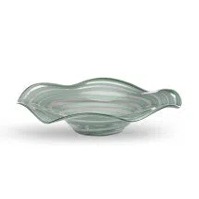 Park Hill Collection Everly Glass Decorative Plate, Sea Mist