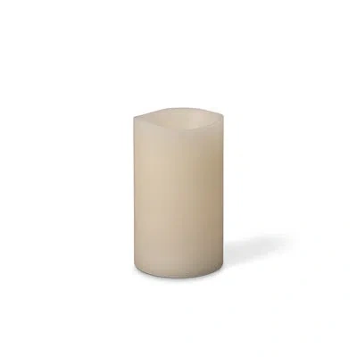 Park Hill Collection Flickering Wax Glow Wick Pillar Candle, 3"x6" In Off-white