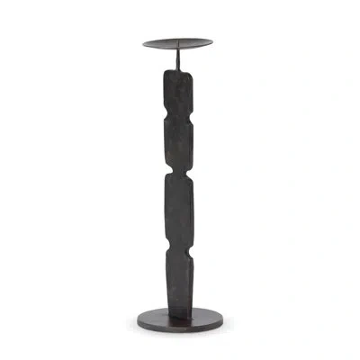 Park Hill Collection Forged Candle Holder In Smoke Black