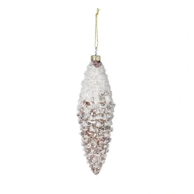Park Hill Collection Glass Finial Ornament In Silver