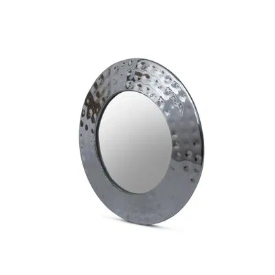 Park Hill Collection Hammered Iron Brass Portal Mirror In Silver
