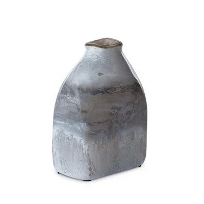 Park Hill Collection Handmade Glass Decorative Bottle In Gray;purple