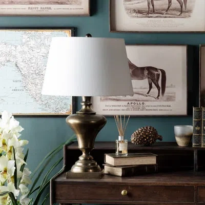 Park Hill Collection Hensworth Cast Aluminum Lamp In Black
