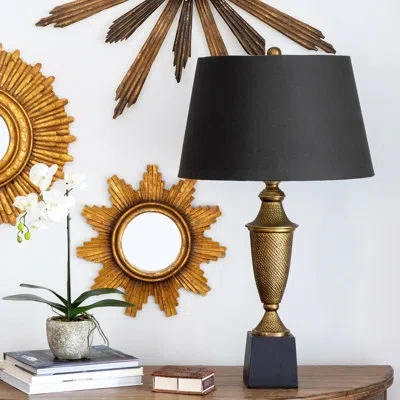 Park Hill Collection Idlehall Cast Aluminum Lamp In Brass Antique