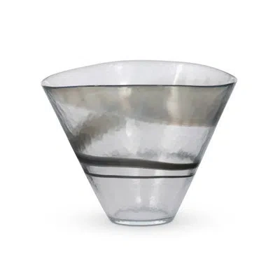 Park Hill Collection Jagger Murano Glass Bowl In Smoke