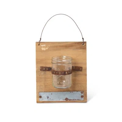 Park Hill Collection Kitchen Jar In Brown;silver;clear