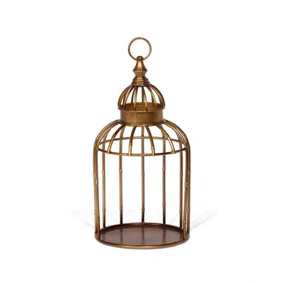 Park Hill Collection La Voliere Hanging Bird Cage In Gold