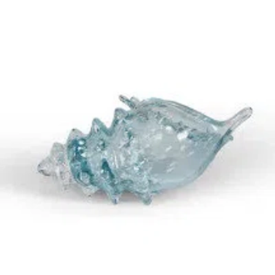 Park Hill Collection Lagoon Glass Seashell, Aqua