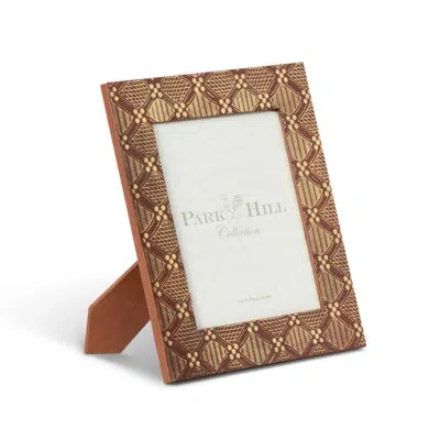 Park Hill Collection Layla Leather Single Picture Frame In Brown