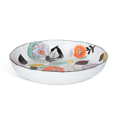 Park Hill Collection Pantry & Cafe Decorative Plate In Blue,orange,black,purple