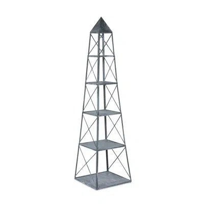 Park Hill Collection Plant Stand In White,washed