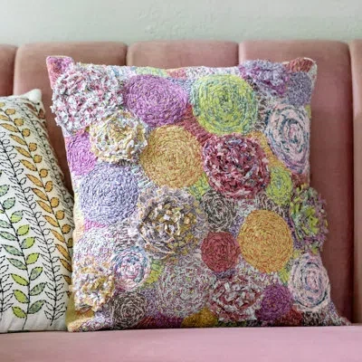 Park Hill Collection Ruffled Cotton Throw Pillow