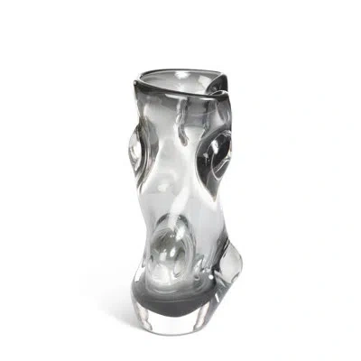 Park Hill Collection Serenity Glass Vase, Smoke, Medium In Gray
