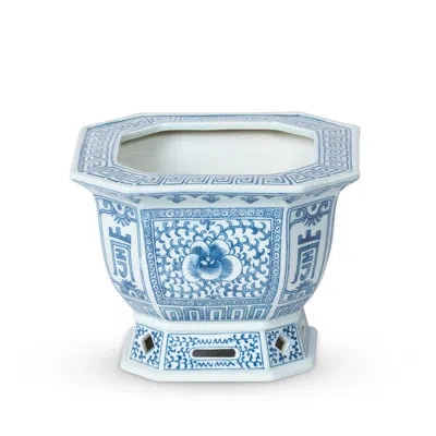 Park Hill Collection Southern Classic Planter Box In Blue,white