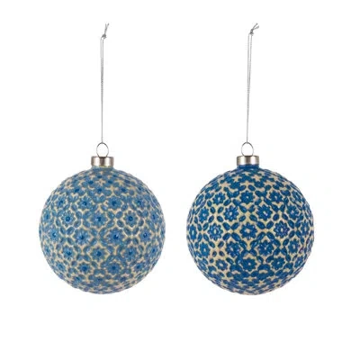 Park Hill Collection Starry Night Ornament, 2 Assorted Styles In Blue
