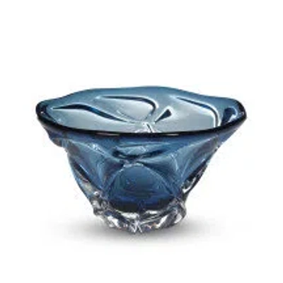 Park Hill Collection Tidal Glass Bowl, Blue