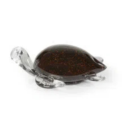 Park Hill Collection Tranquil Glass Tortoise In Brown