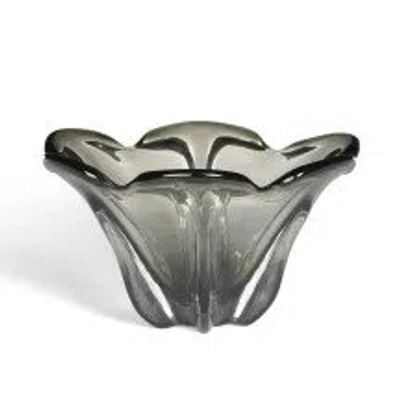 Park Hill Collection Tulip Glass Bowl, Smoke, Large