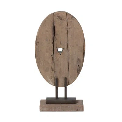 Park Hill Collection Wood Sculpture In Brown