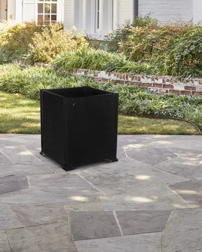 Park Hill Collections Bay Lake Garden Small Planter In Black