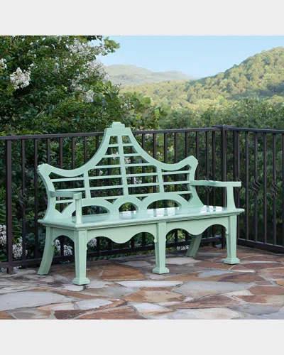 Park Hill Collections Bay Lake Outdoor Garden Bench In Green