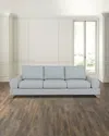 Park Hill Collections Frenchy French Sofa, 99" In Blue