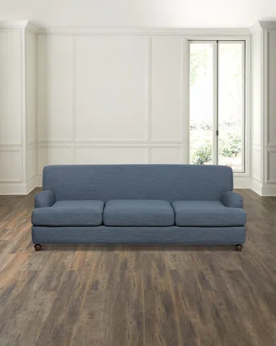 Park Hill Collections Kenwood Sofa, 91" In Blue