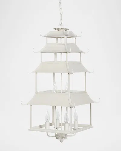 Park Hill Collections Peace Pagoda 15" 6-light Chandelier In White