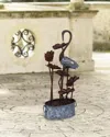 Park Hill Collections Serene Bird Outdoor Fountain In Metallic