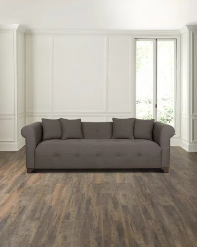 Park Hill Collections Tuxedo Sofa, 94" In Brown