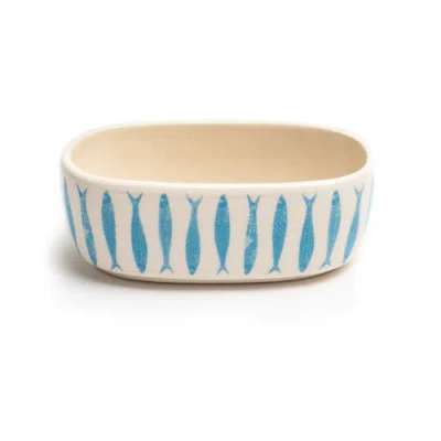 Park Life Designs 5.25 Inch Oval Cat Dish Faro In Multicolored
