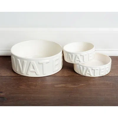 Park Life Designs Classic Water Pet Bowls In White