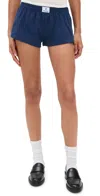 Parke Cotton Boxer Shorts Denim In Blue