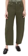 Parke Cotton Twill Horseshoe Pants Army Green In Army Green